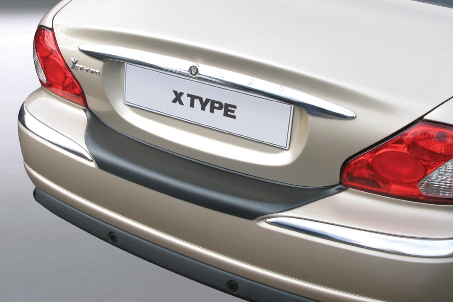 Rear bumper protector suitable for Jaguar X-Type 2001-2007 4-door saloon ABS - matt black