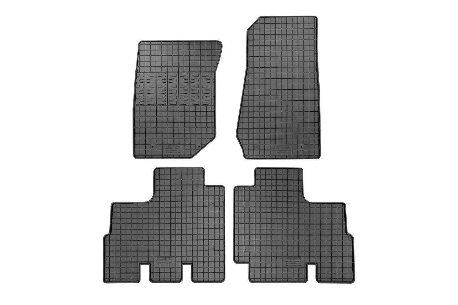 Automatten geschikt voor Jeep Wrangler (JK) 2007-2018 rubber
