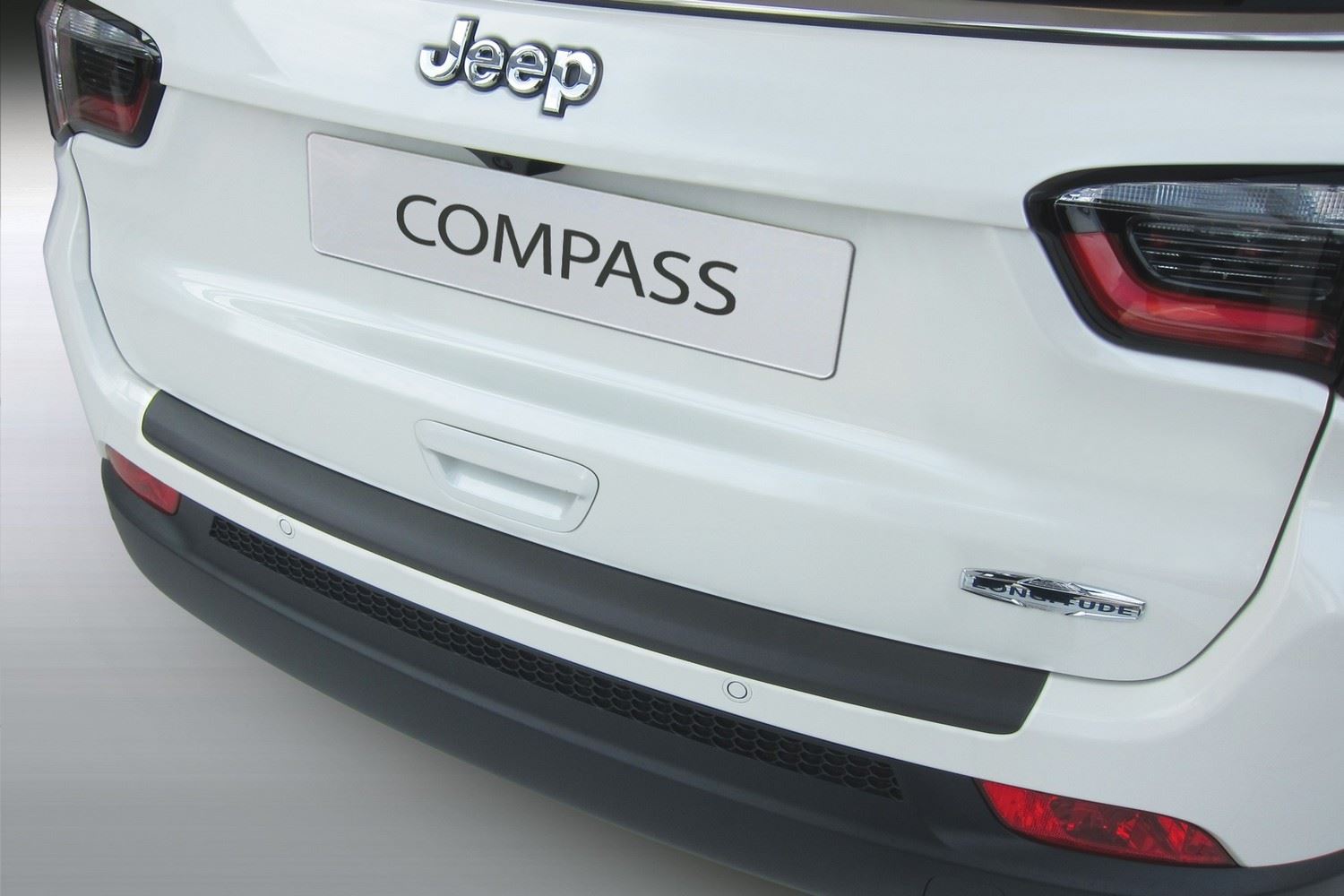 Protection de seuil de coffre convient à Jeep Compass (MP) 2017-présent ABS - noir mat