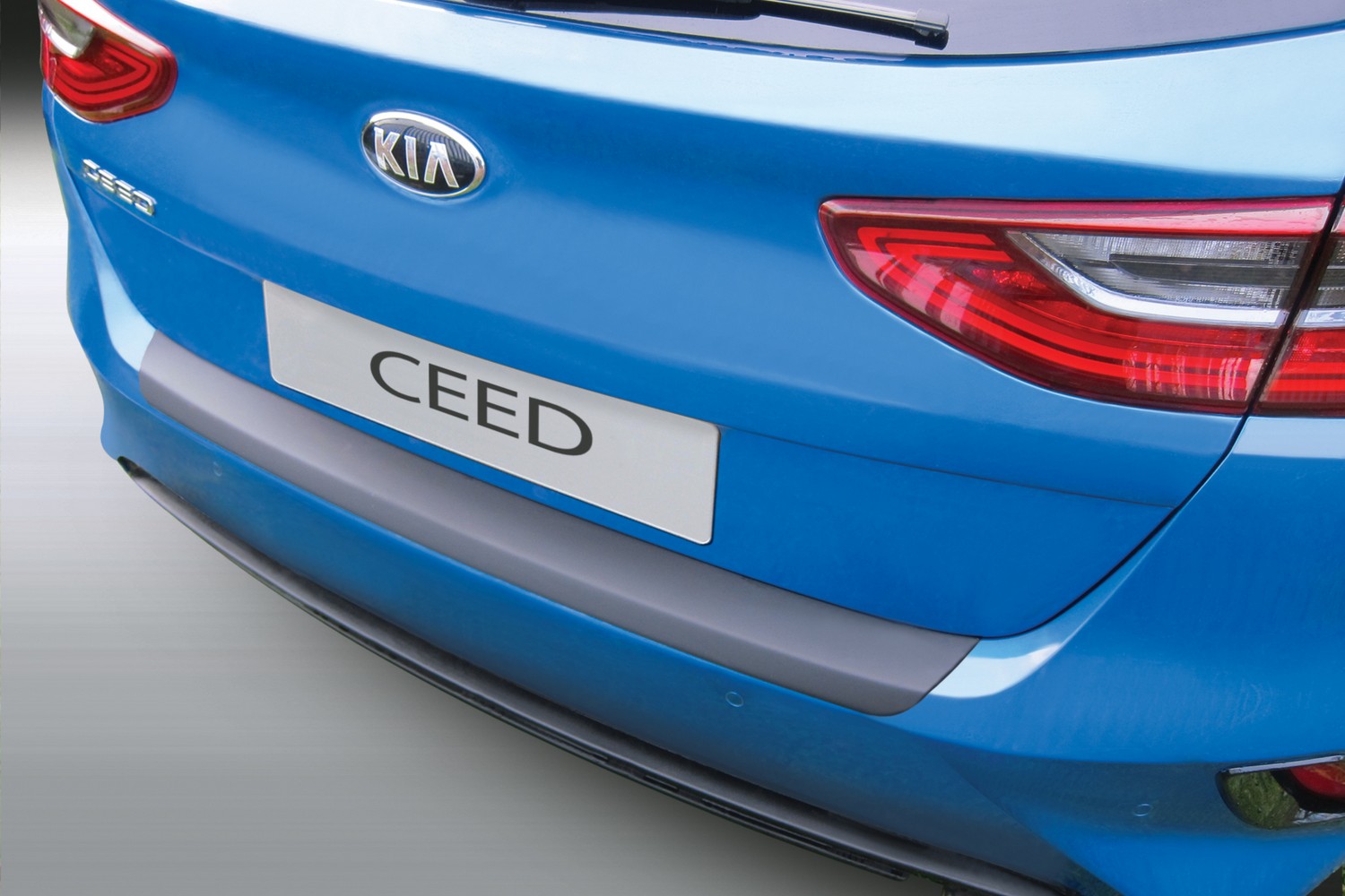 Rear bumper protector suitable for Kia Ceed (CD) 2018-present 5-door hatchback ABS - matt black