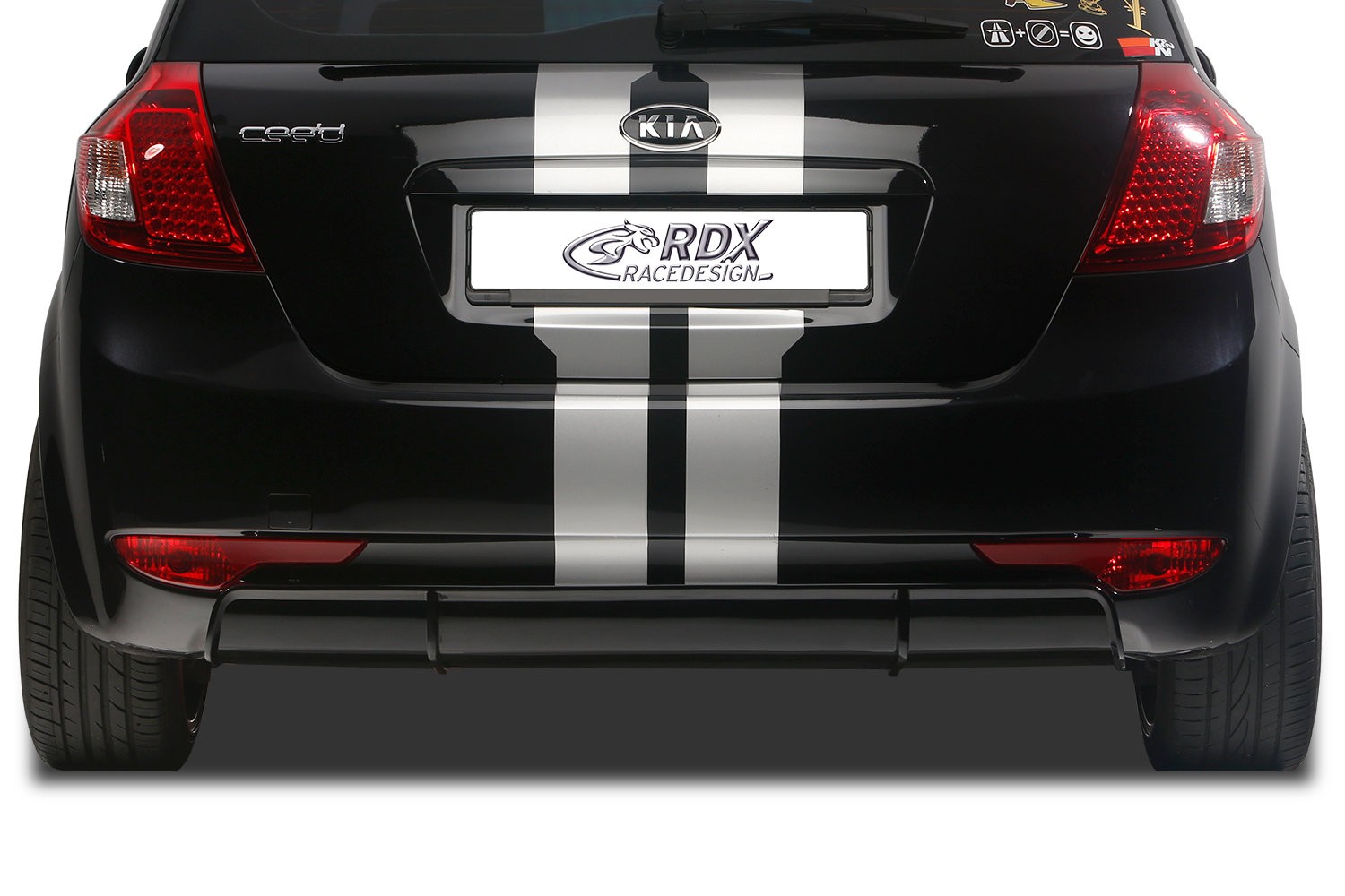 Rear diffuser suitable for Kia Cee'd (ED) 2006-2012 5-door hatchback ABS