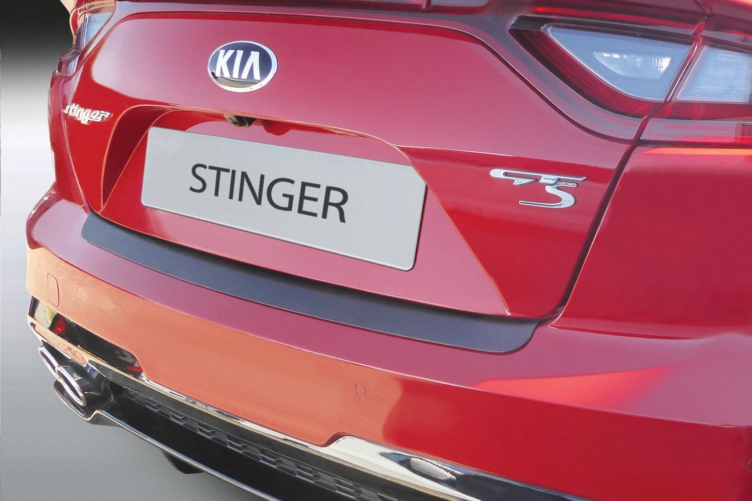 Rear bumper protector suitable for Kia Stinger (CK) 2017-present 5-door hatchback ABS - matt black