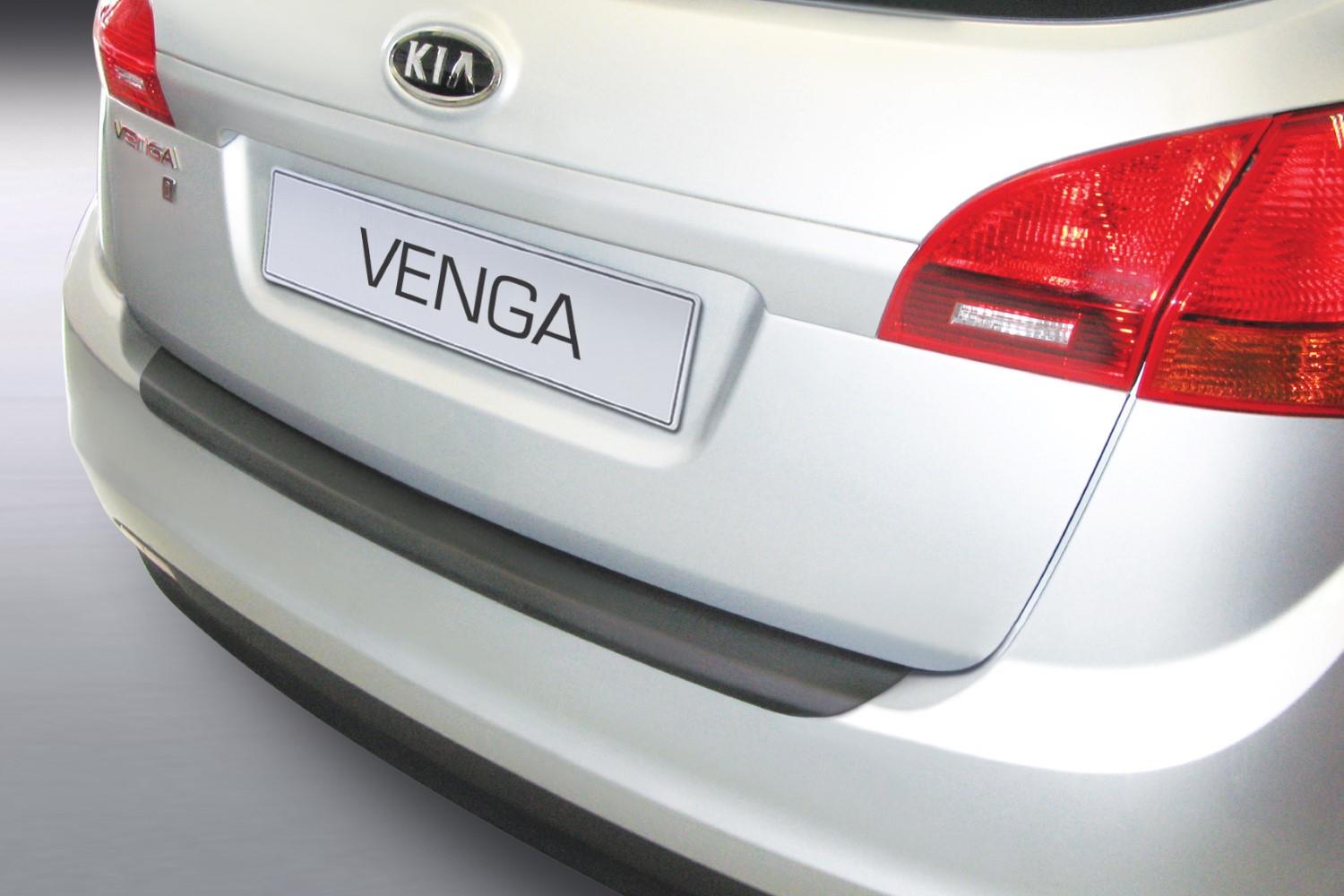 Protection de seuil de coffre convient à Kia Venga 2009-2019 ABS - noir mat