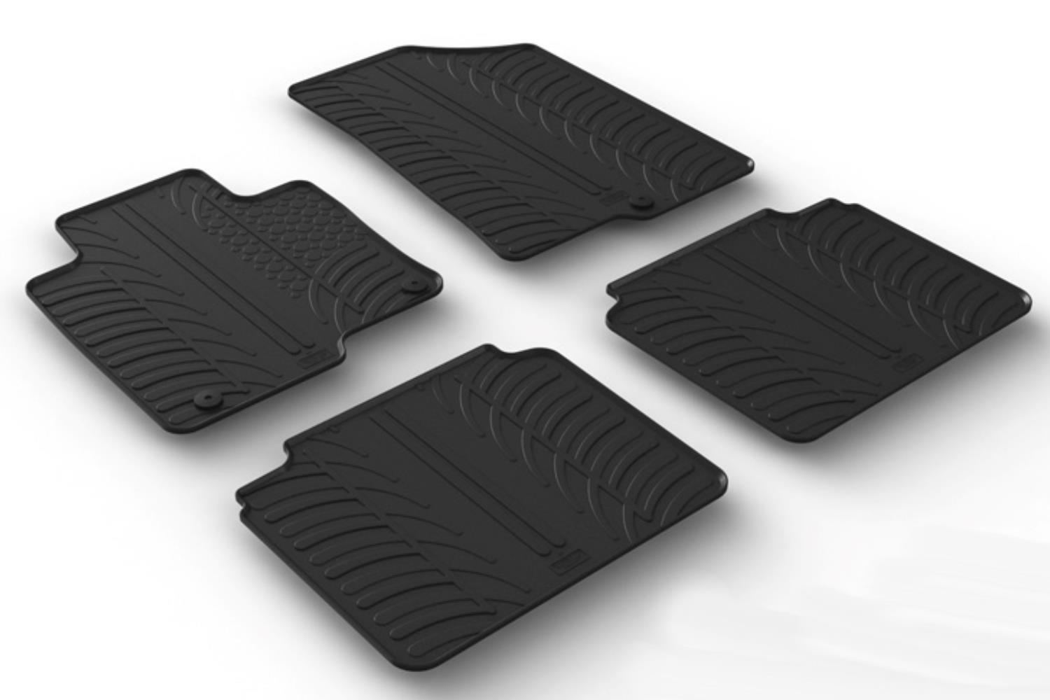 Car mats suitable for Kia Optima (JF) 2015-2020 4-door saloon Rubbasol rubber