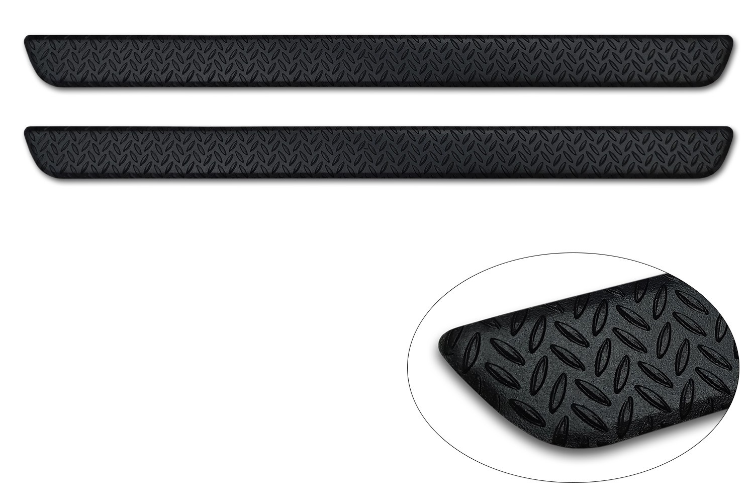 Door sill plates Kia Sportage V (NQ5) 2021-present aluminium diamond plate anthracite matt 2 pieces (5)