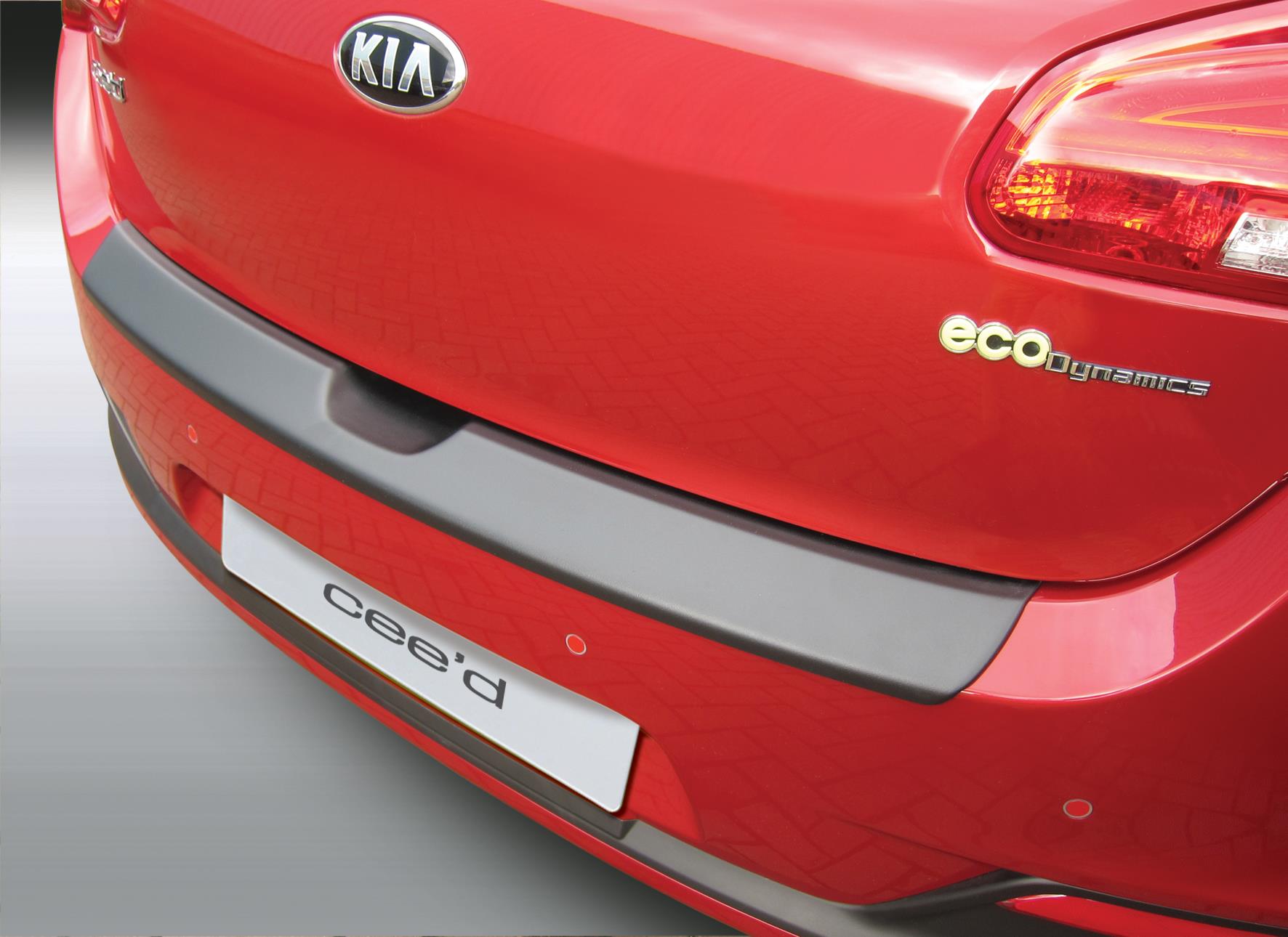 Rear bumper protector suitable for Kia Cee'd (JD) 2012-2015 5-door hatchback ABS - matt black