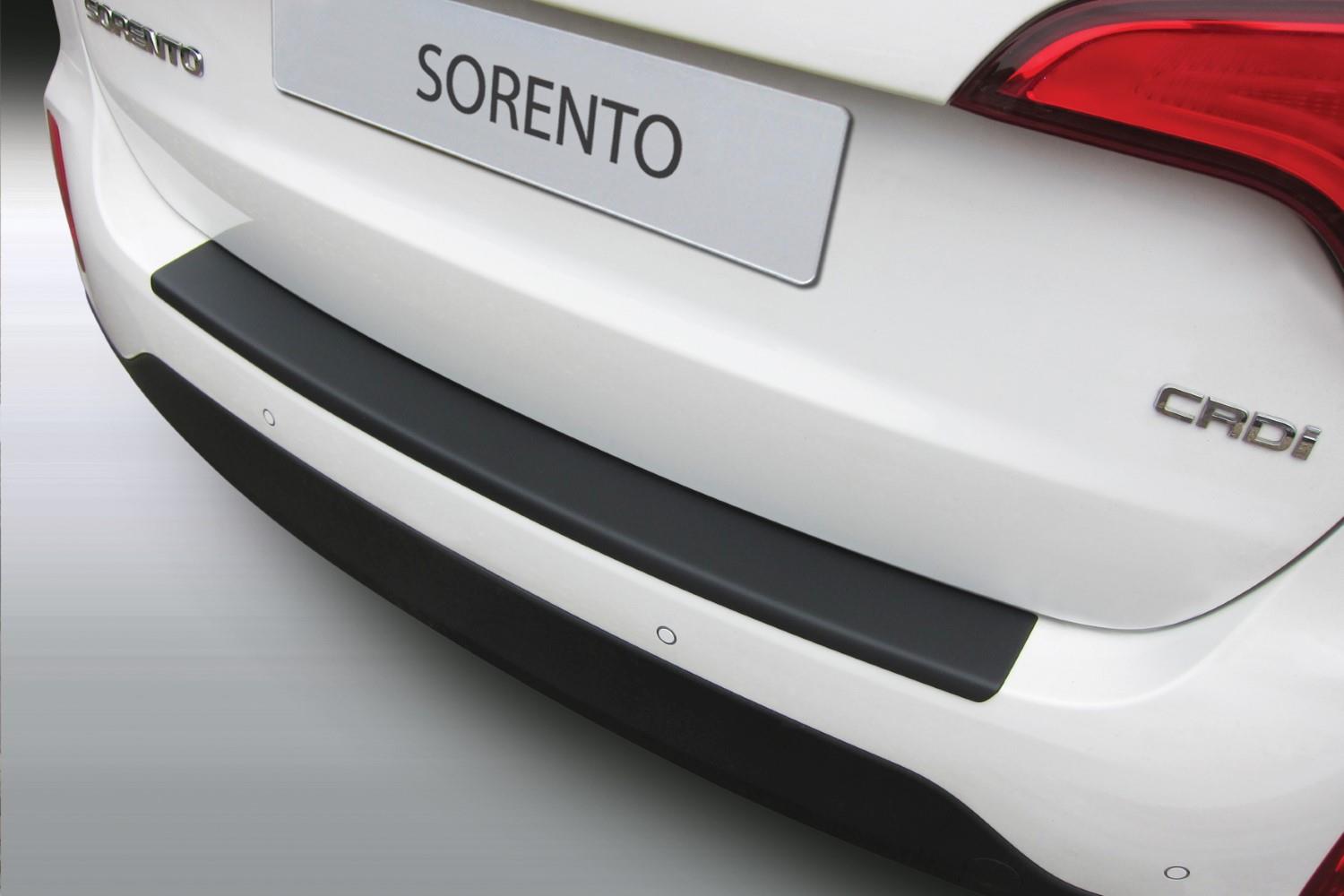 Rear bumper protector suitable for Kia Sorento (XM) 2012-2015 ABS - brushed alloy