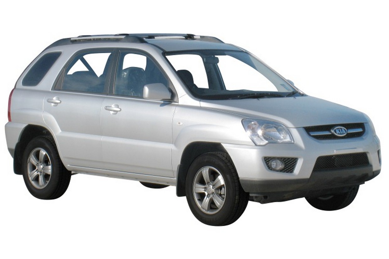 Roof bars Kia Sportage II (JE) 2004-2010   Yakima Whispbar Rail Bar - KIA5SPWR (1)