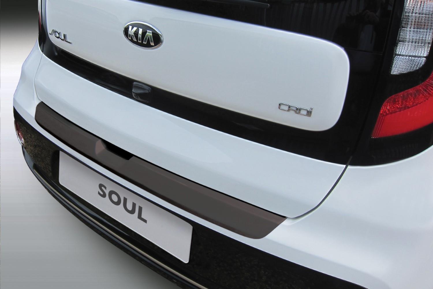 Rear bumper protector Kia Soul II PS 2016 2019 ABS matt black