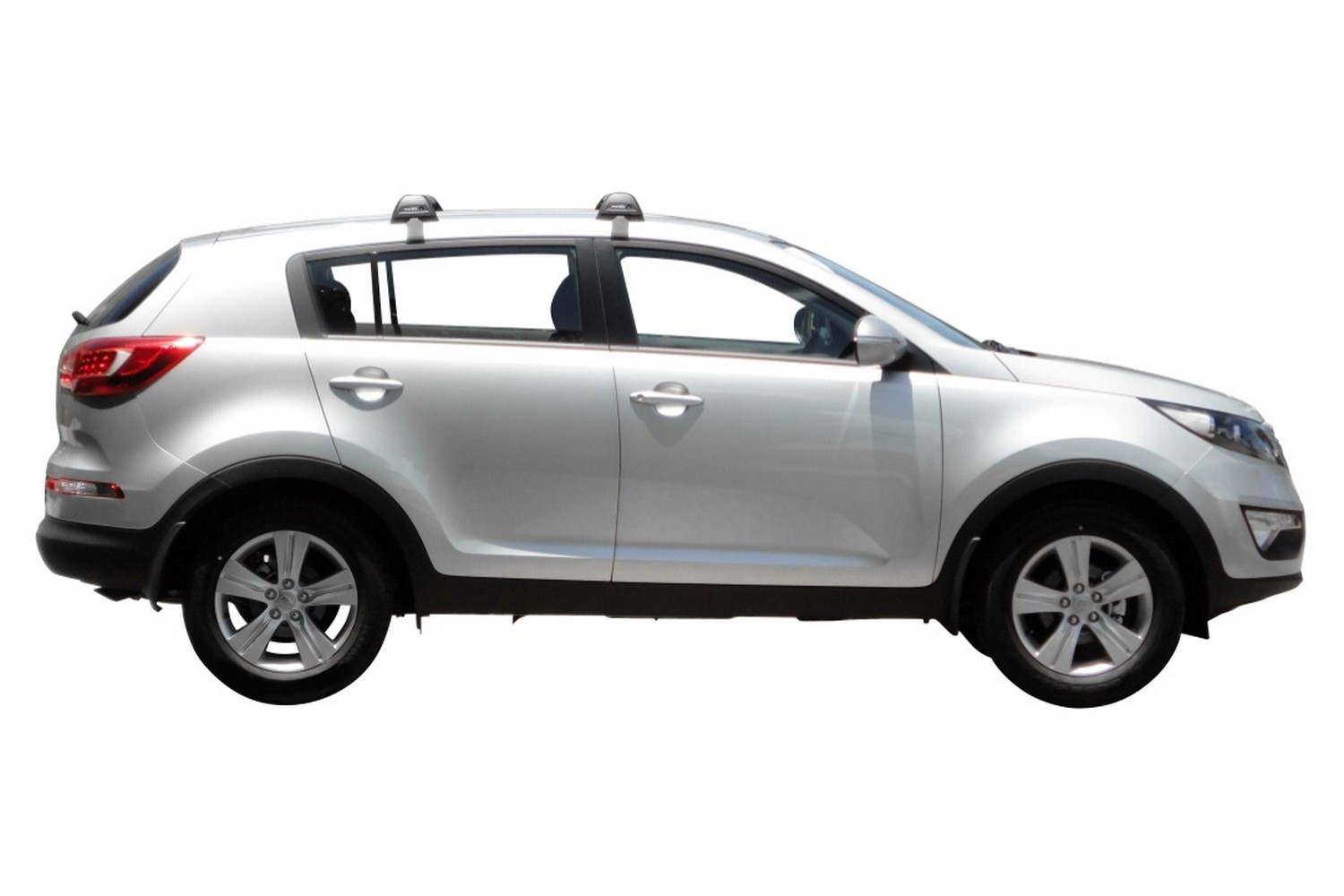 Roof bars suitable for Kia Sportage III SL 2010 2015 Yakima Aero FlushBar black