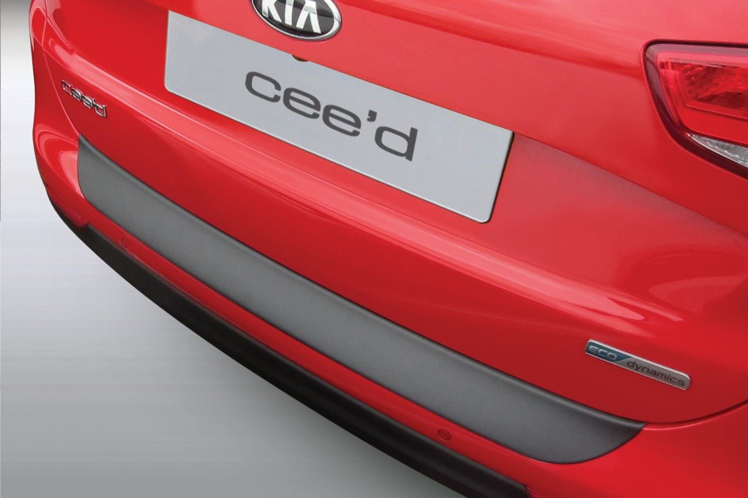 Rear bumper protector suitable for Kia Cee'd (JD) 2012-2018 wagon ABS - matt black