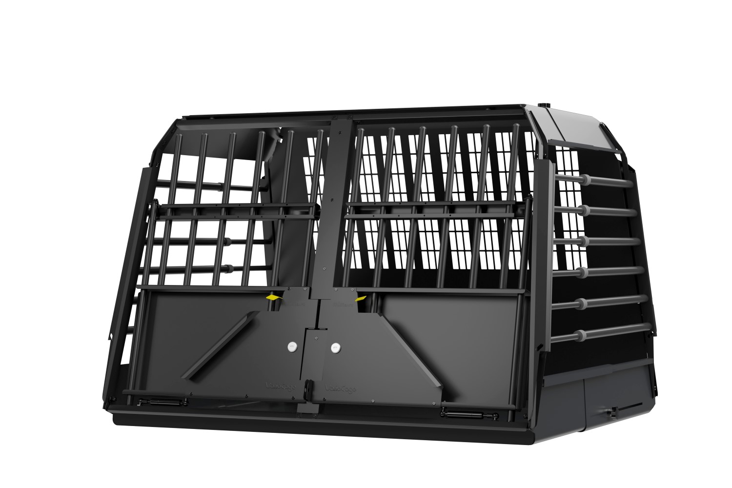 Dog crate suitable for Opel Astra H Caravan 2004-2010 wagon Kleinmetall VarioCage Black Edition double L+