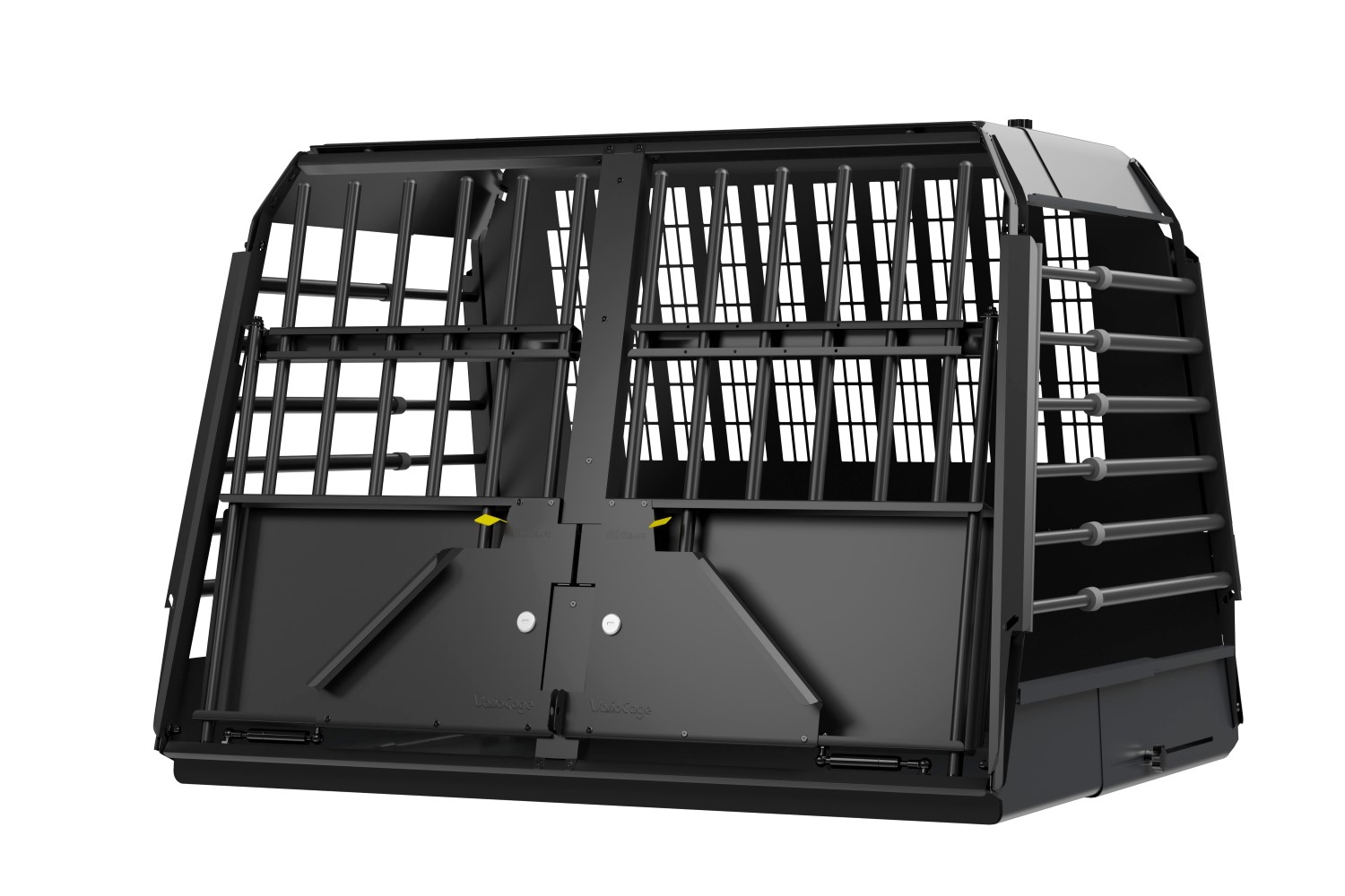 Cage pour chien convient &agrave; Ford Galaxy III 2015-2020 Kleinmetall VarioCage Black Edition double XXL+