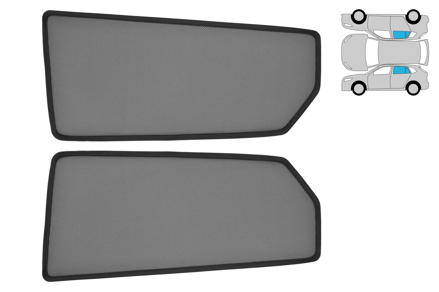 Sun shades magnetic Hyundai i10 (LA-AC3) 2019-present Laser Shades - rear  side doors