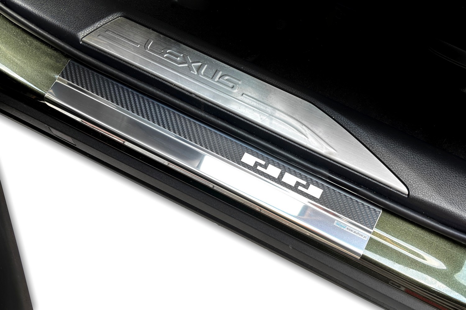 Seuils de portes convient à Lexus NX II (AZ20) 2021-présent acier inox - feuille de carbone