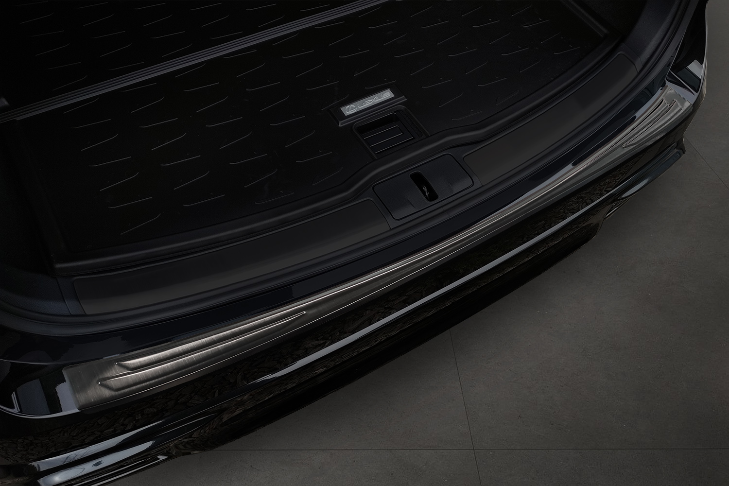 Protection de seuil de coffre Lexus RX V (AL30) 2022-présent acier inox brossé anthracite