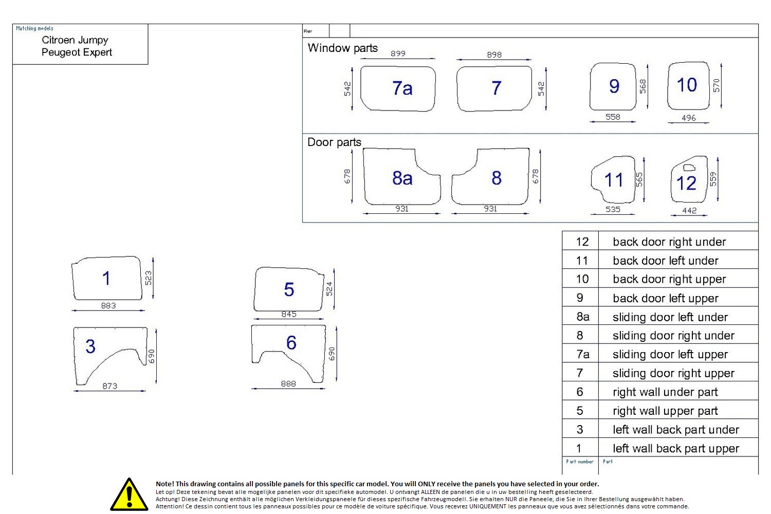 Wall liner drawing example (206684) Wall liner drawing example (206684)