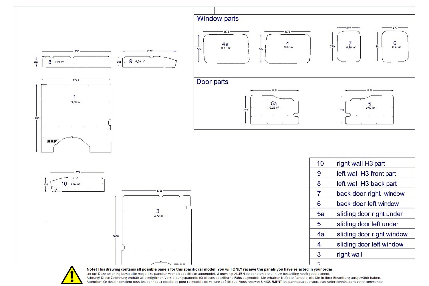 Wall liner drawing example (220017) Wall liner drawing example (220017)