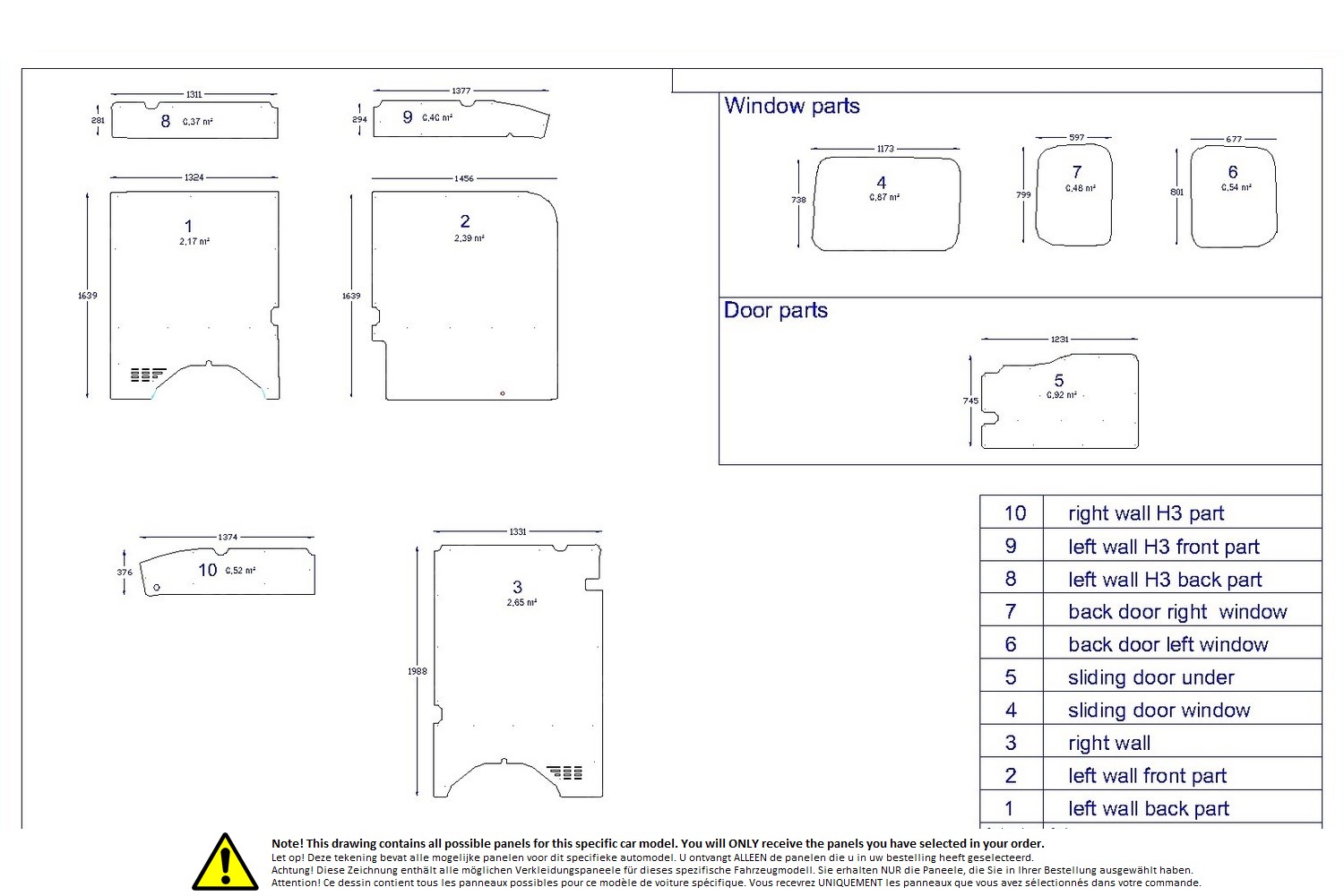 Wall liner drawing example (221735)