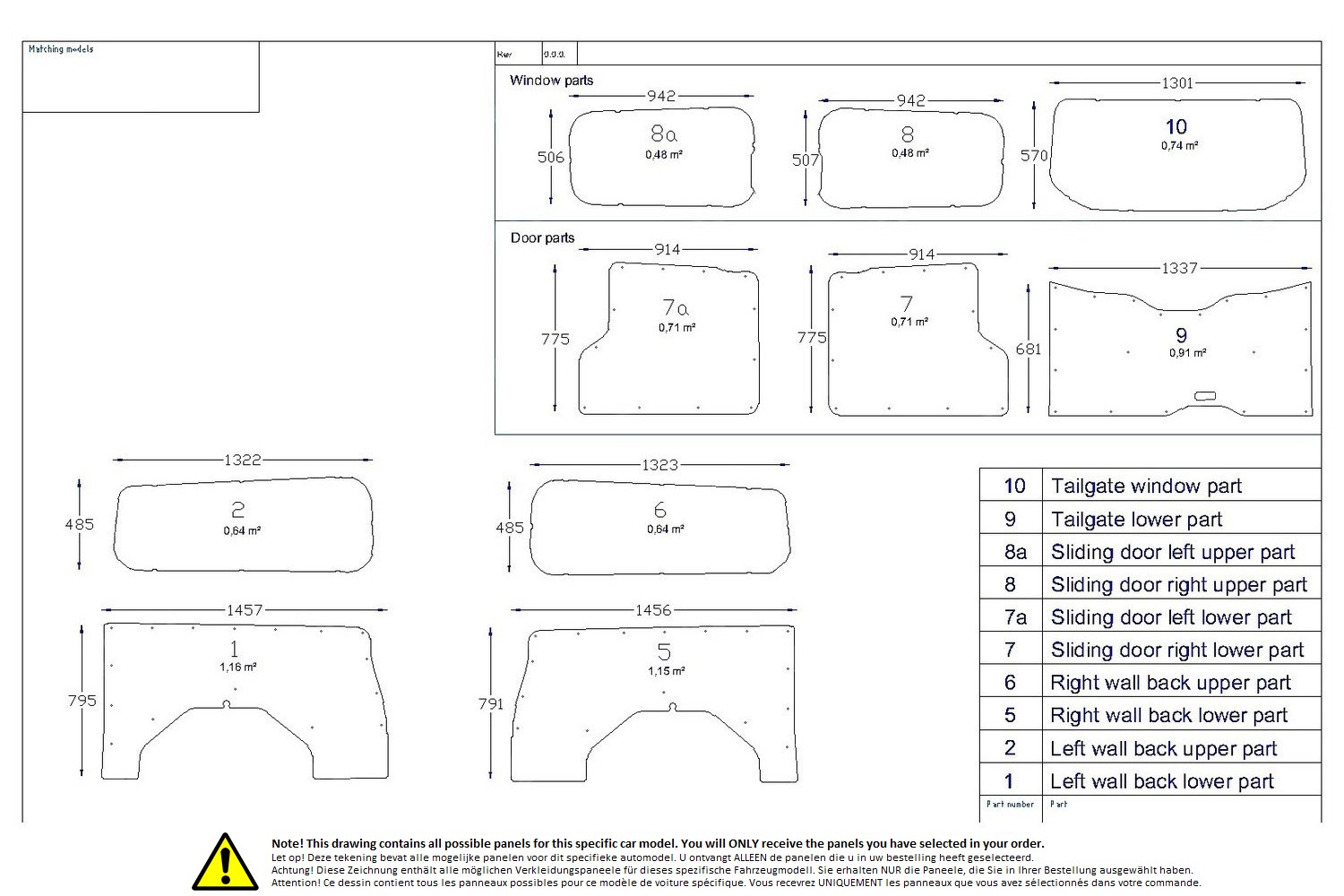 Wall liner drawing example (300708)
