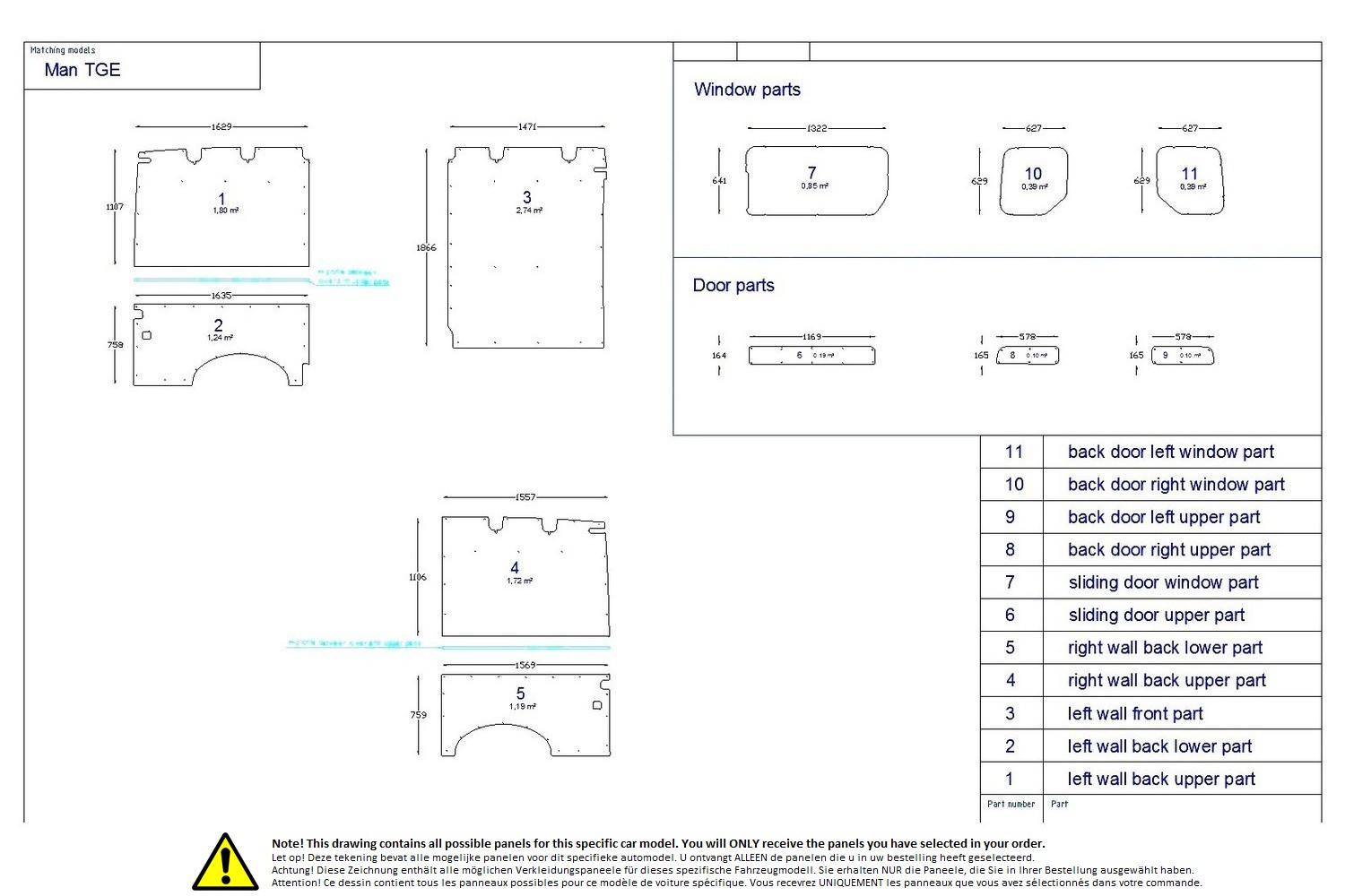 Wall liner drawing example (370700) Wall liner drawing example (370700)
