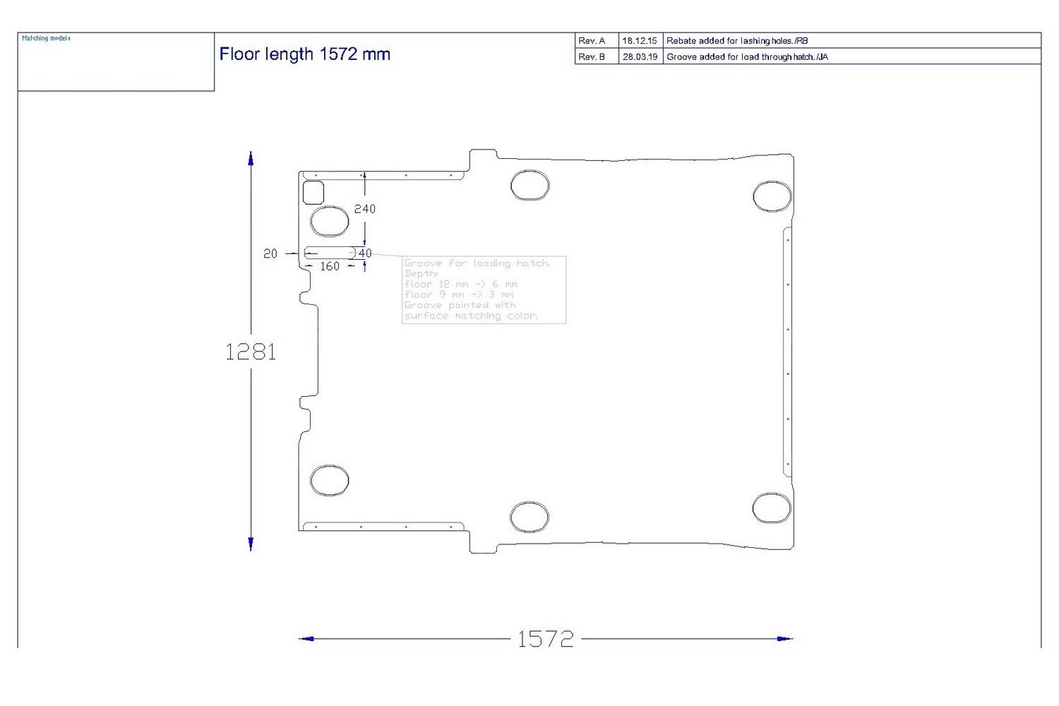 Floor Liner drawing example (430352)