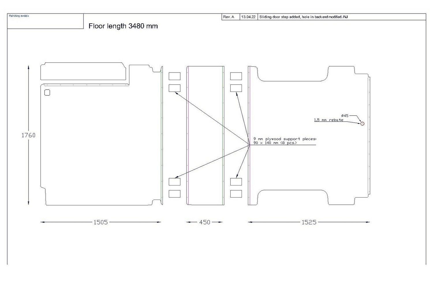 Floor Liner drawing example (430837)