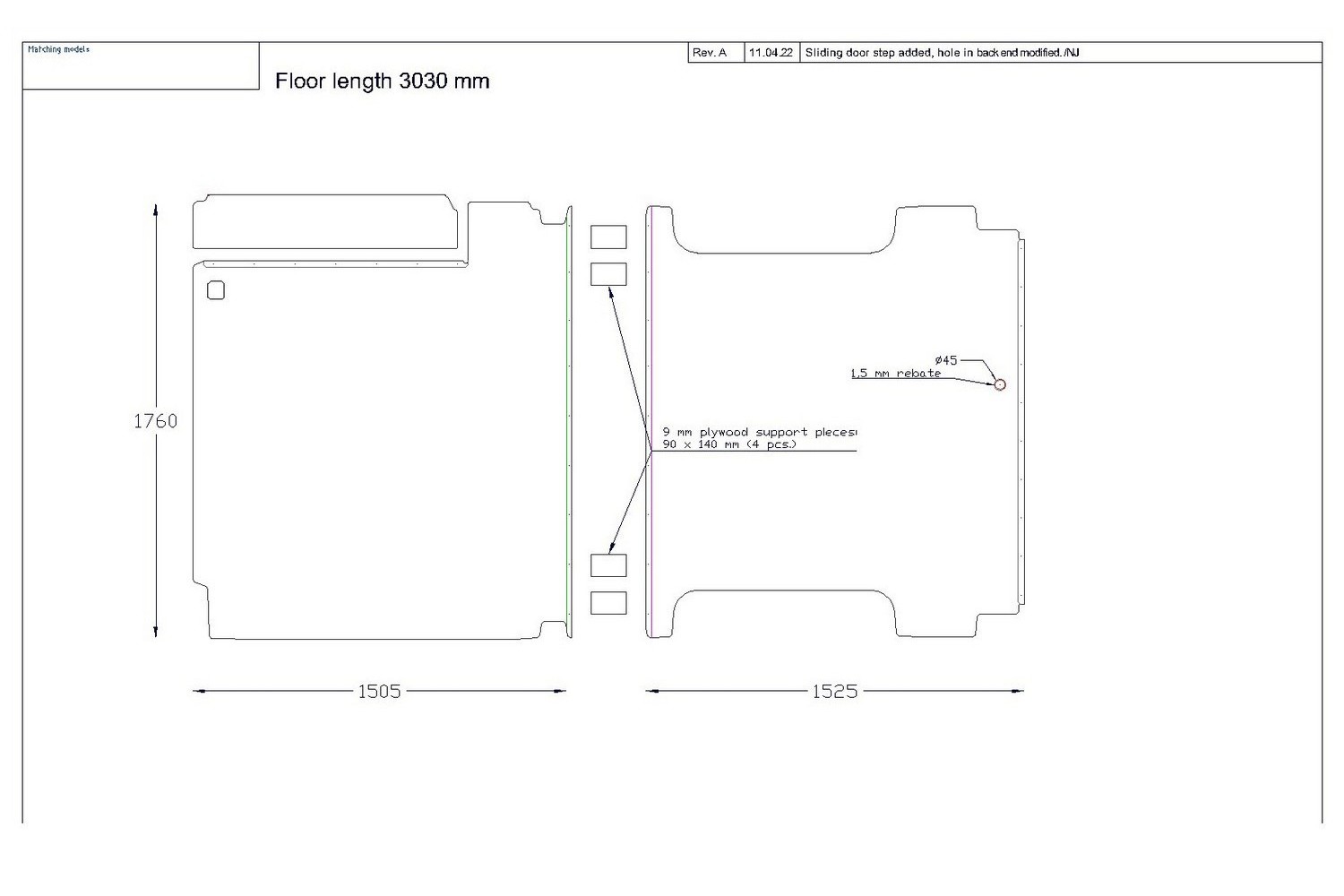 Floor Liner drawing example (430854) Floor Liner drawing example (430854)