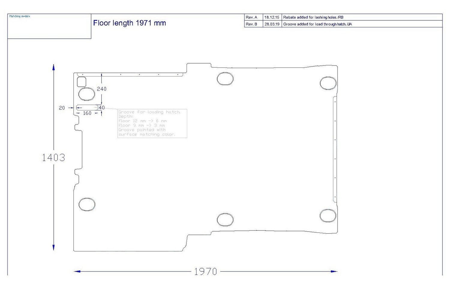 Floor Liner drawing example (520422)