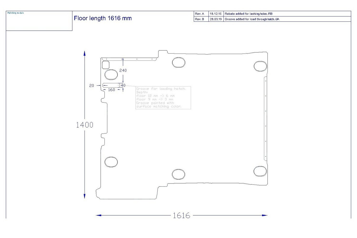 Floor Liner drawing example (520423) Floor Liner drawing example (520423)