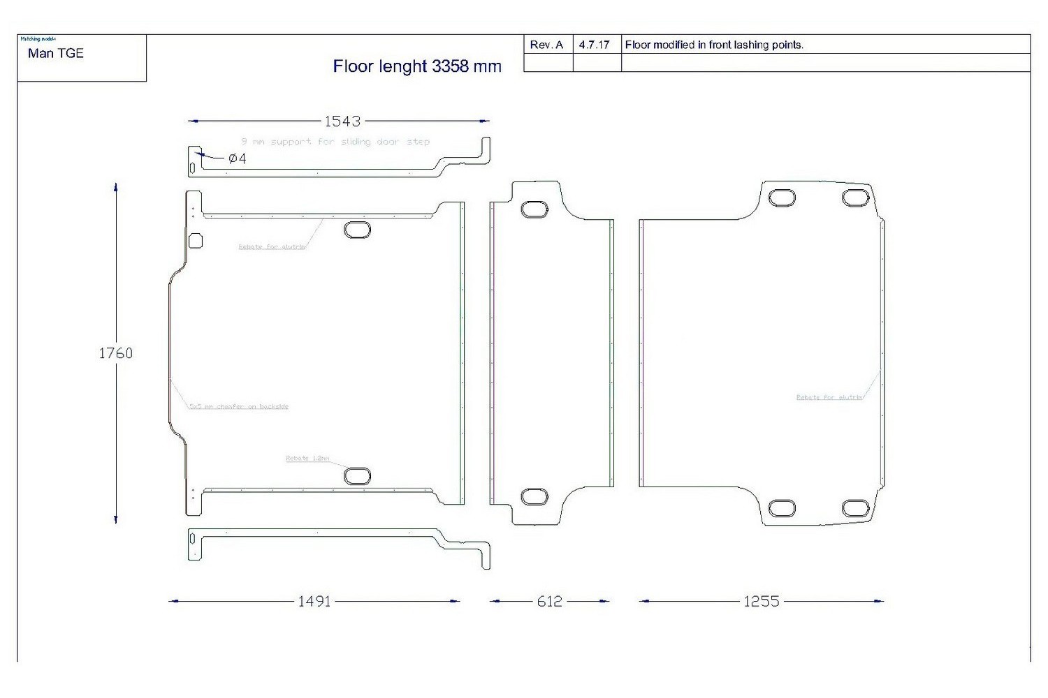 Floor Liner drawing example (557621)