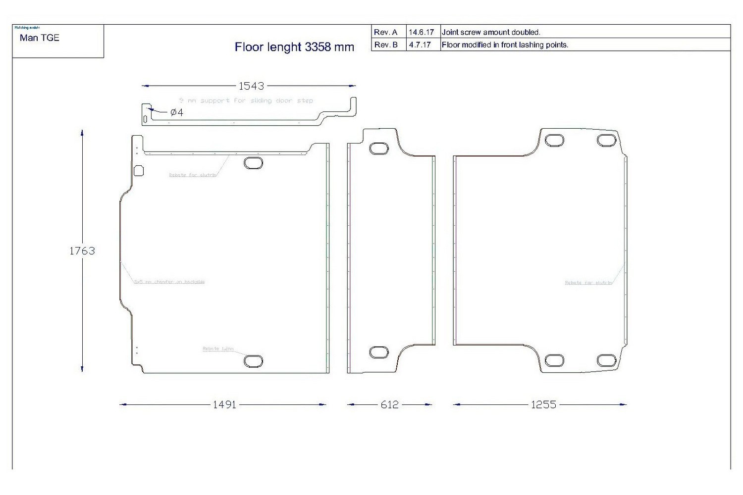 Floor Liner drawing example (557626) Floor Liner drawing example (557626)