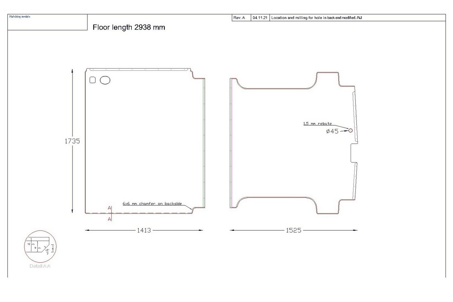 Floor Liner drawing example (599628) Floor Liner drawing example (599628)