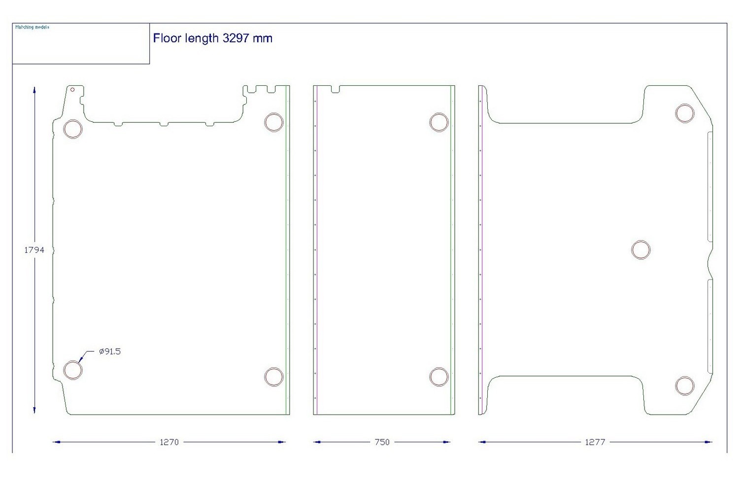 Floor Liner drawing example (634805)