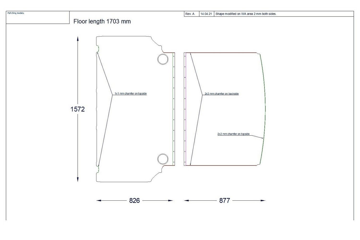 Floor Liner drawing example (711796)