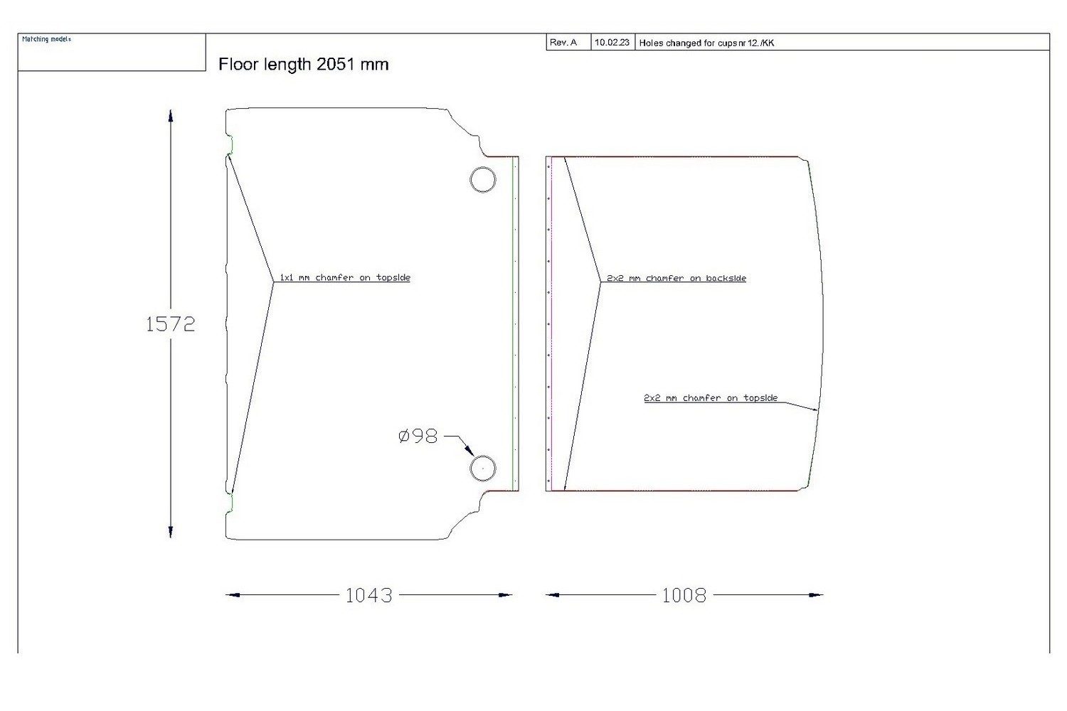 Floor Liner drawing example (752647)