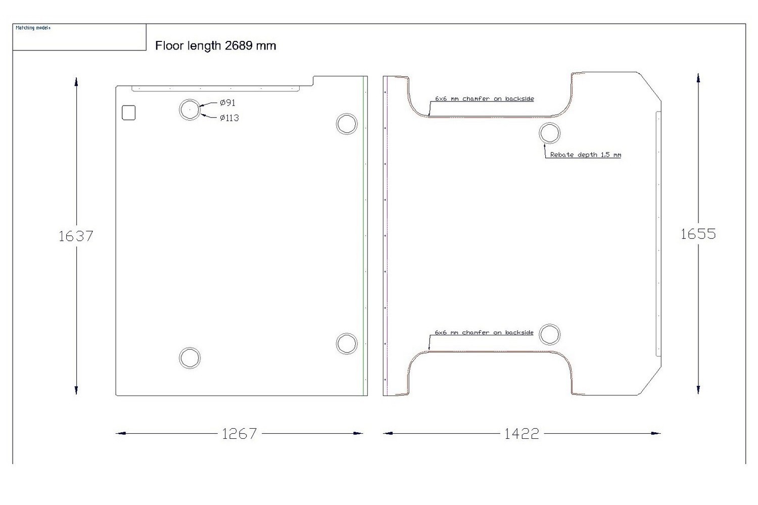 Floor Liner drawing example (878981) Floor Liner drawing example (878981)