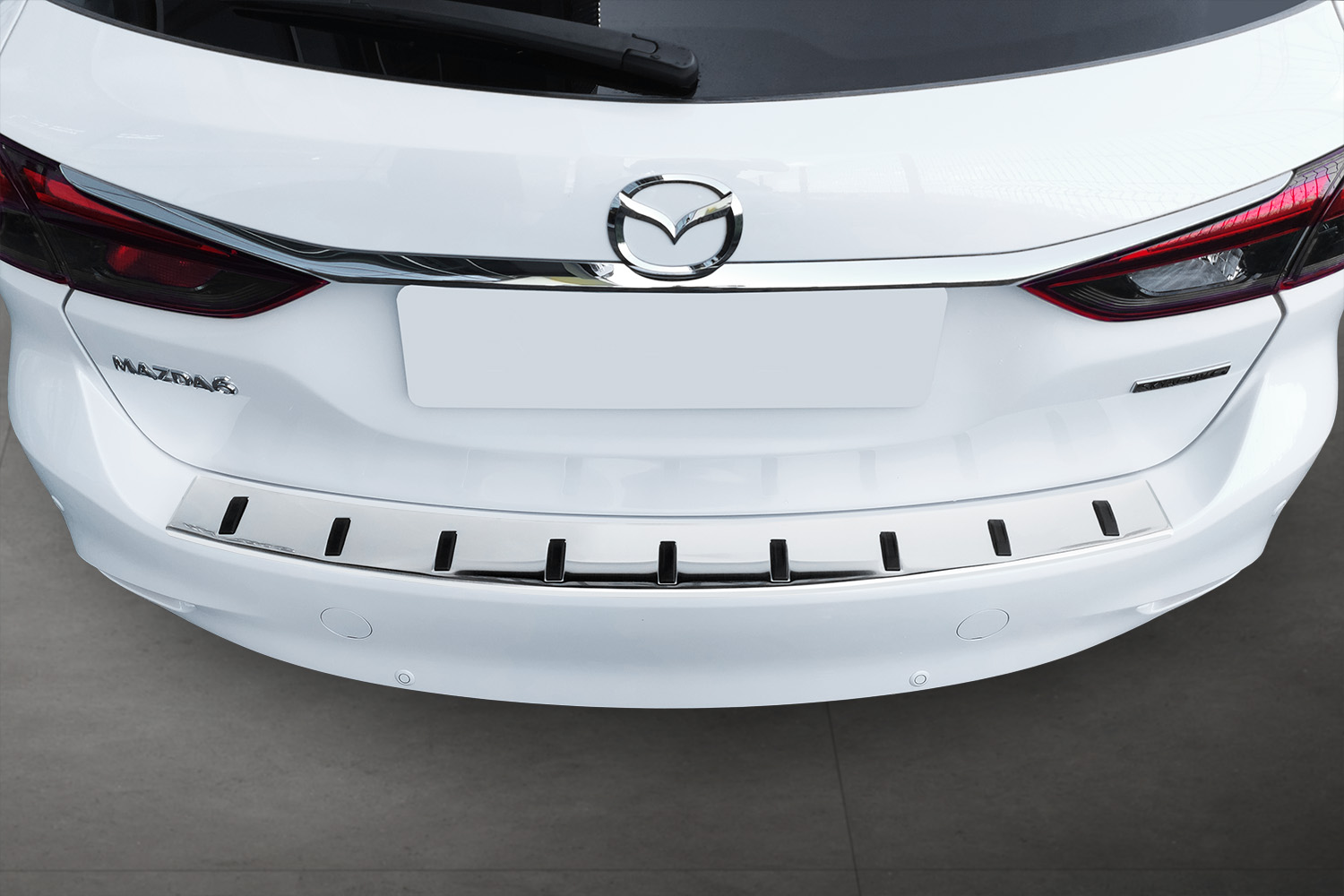 Rear bumper protector Mazda6 (GJ-GL) 2012-present wagon stainless steel - Strong (2) Rear bumper protector Mazda6 (GJ-GL) 2012-present wagon stainless steel - Strong (2)