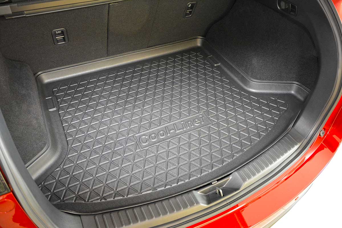 Tapis de coffre avec protection repliable de pare-chocs pour Mazda 5