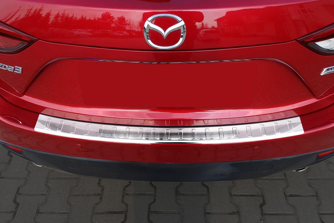Mazda Mazda3 (BM) 2013-> 5-door hatchback rear bumper protector stainless steel (MAZ2M3BP) (3)