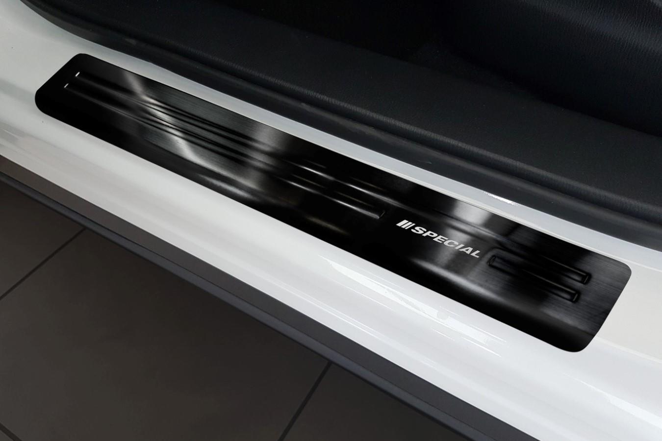 Door sill plates suitable for Mazda CX-5 (KE) 2012-2017 stainless steel brushed anthracite 4 pieces