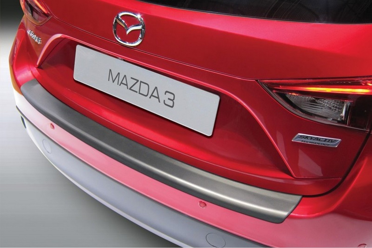 Rear bumper protector suitable for Mazda3 (BM) 2013-2019 5-door hatchback ABS - matt black