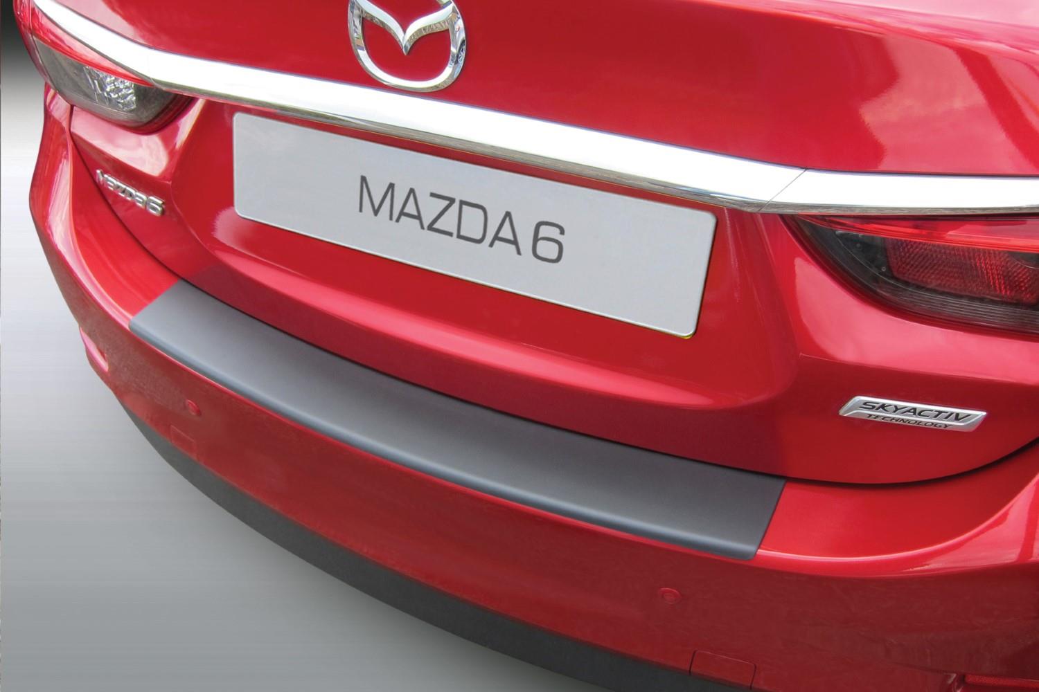 Rear bumper protector Mazda6 (GL) 2015-present 4-door saloon ABS - matt black