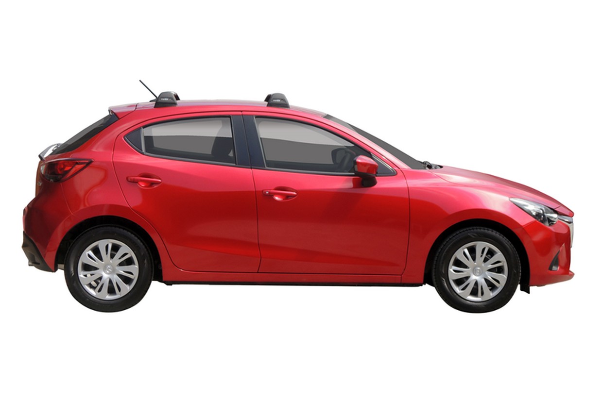 Roof bars Mazda2 DJ Yakima silver CarParts Expert