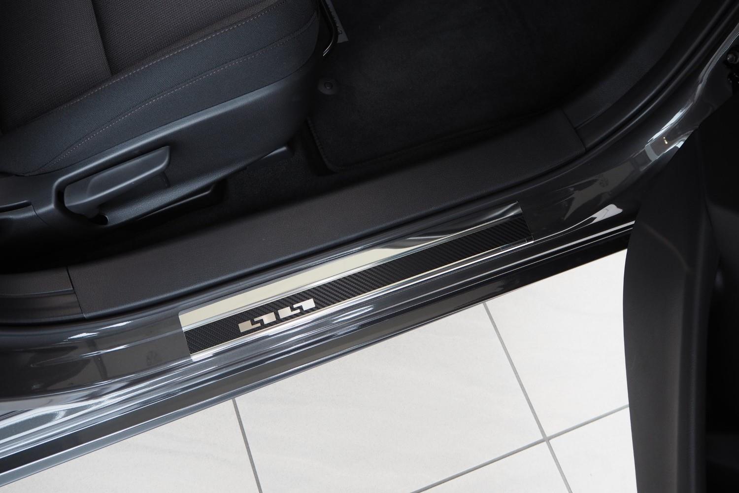 Instaplijsten geschikt voor Mazda3 (BP) 2019-heden 5-deurs hatchback RVS - carbon folie