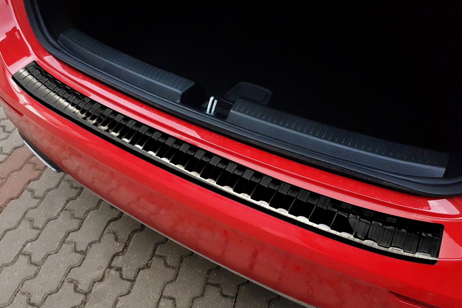 Rear bumper protector suitable for Mercedes-Benz A-Class (W177) 2018-present stainless steel brushed anthracite (3) Rear bumper protector suitable for Mercedes-Benz A-Class (W177) 2018-present stainless steel brushed anthracite (3)