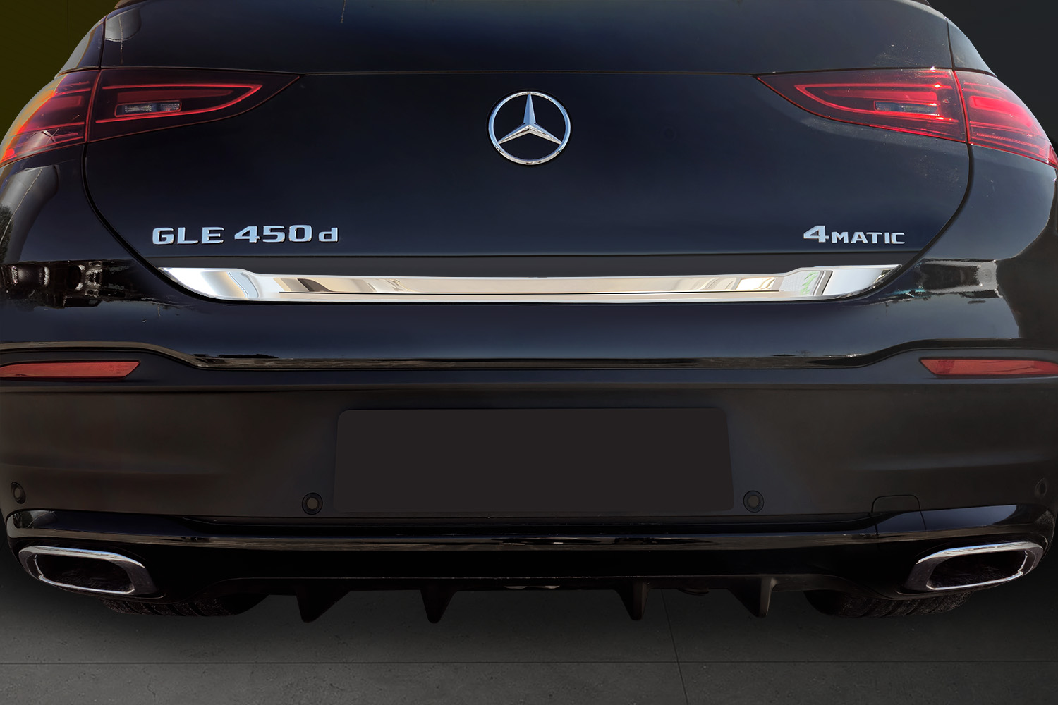 Heckklappenzierleiste passend für Mercedes-Benz GLE Coupé (C167) 2019-heute Edelstahl hochglanz