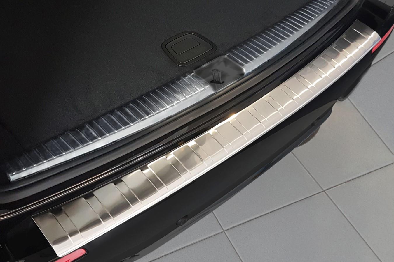 Rear bumper protector Mercedes-Benz E-Class estate (S213) 2016-2023 wagon stainless steel brushed