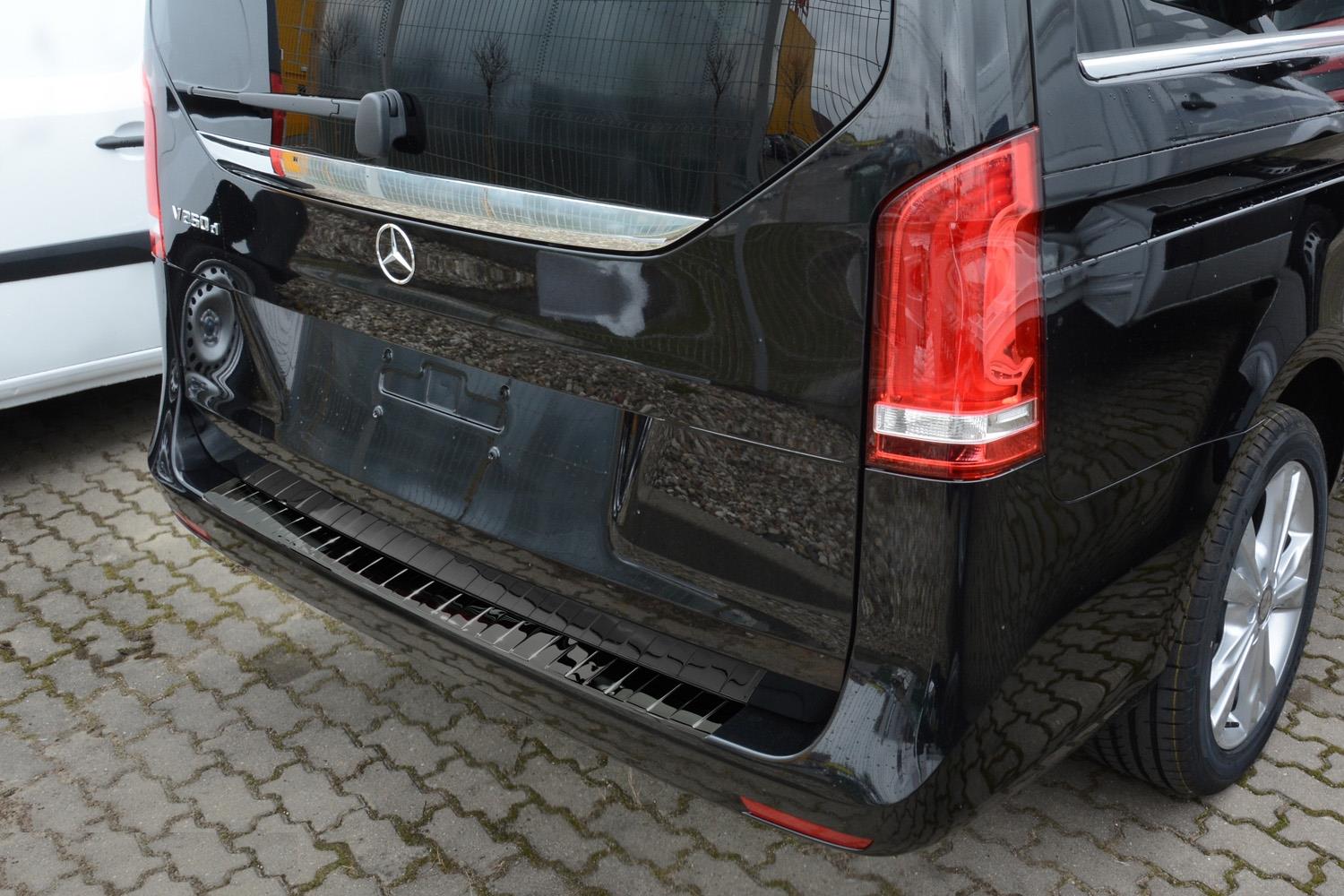 Ladekantenschutz Mercedes-Benz Vito - V-Klasse (W447) Edelstahl Hochglanz  schwarz