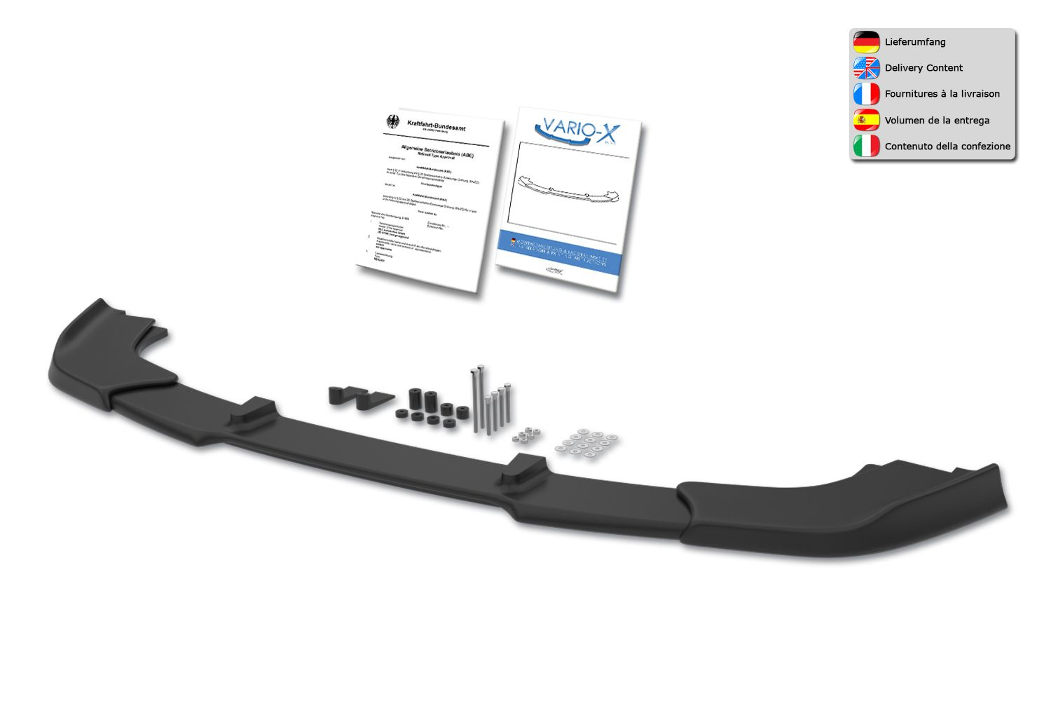 Front spoiler suitable for Mercedes-Benz C-Class Coupé (CL203) 2000-2004 2-door Vario-X PU - painted (3) Front spoiler suitable for Mercedes-Benz C-Class Coupé (CL203) 2000-2004 2-door Vario-X PU - painted (3)